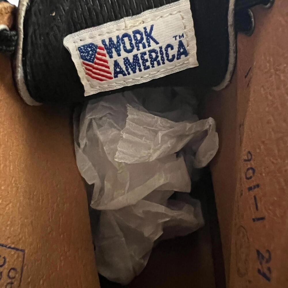 Vintage USPS Work America Postman Boots Men’s Size 11 Black Leather Made in USA - Picture 10 of 12
